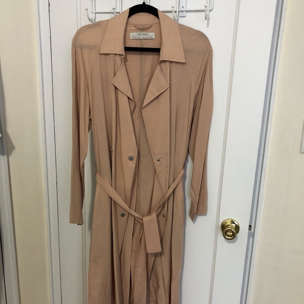 Womens Zara Trench Coat Salmon